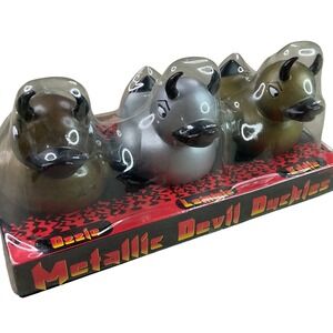 Ozzie Metallic Devil Duckies 2002 Set 3 Unique Collectible Toys